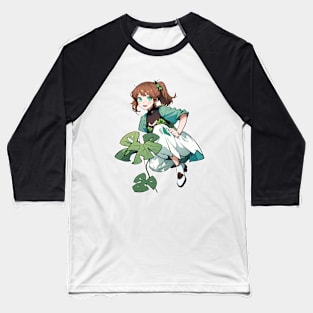 Cute happy anime girl in summer series Baseball T-Shirt